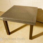 architectural artisan boulder CO coffee table colorado concrete Craftsman craftsmen decor denver end table xurniture GFRC GRC green handcrafted handmade interior LEED MCM modern modernism recycled sustainable table exposed aggregate polished concrete Black